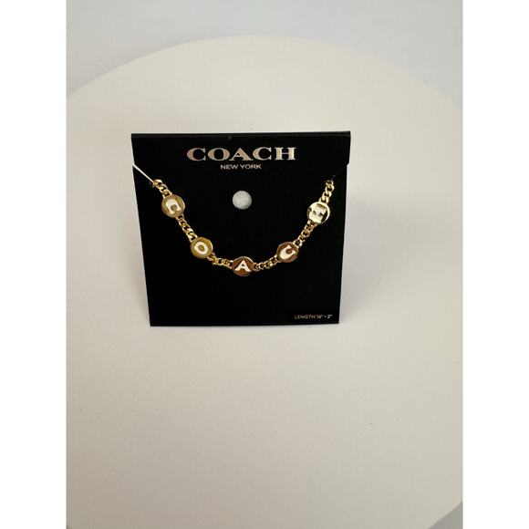 Coach Enamel Gold Chain Necklace Coach Letter
Charms NWT - Picture 5 of 10